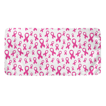 Little Breast Cancer Ribbon Print Towel
