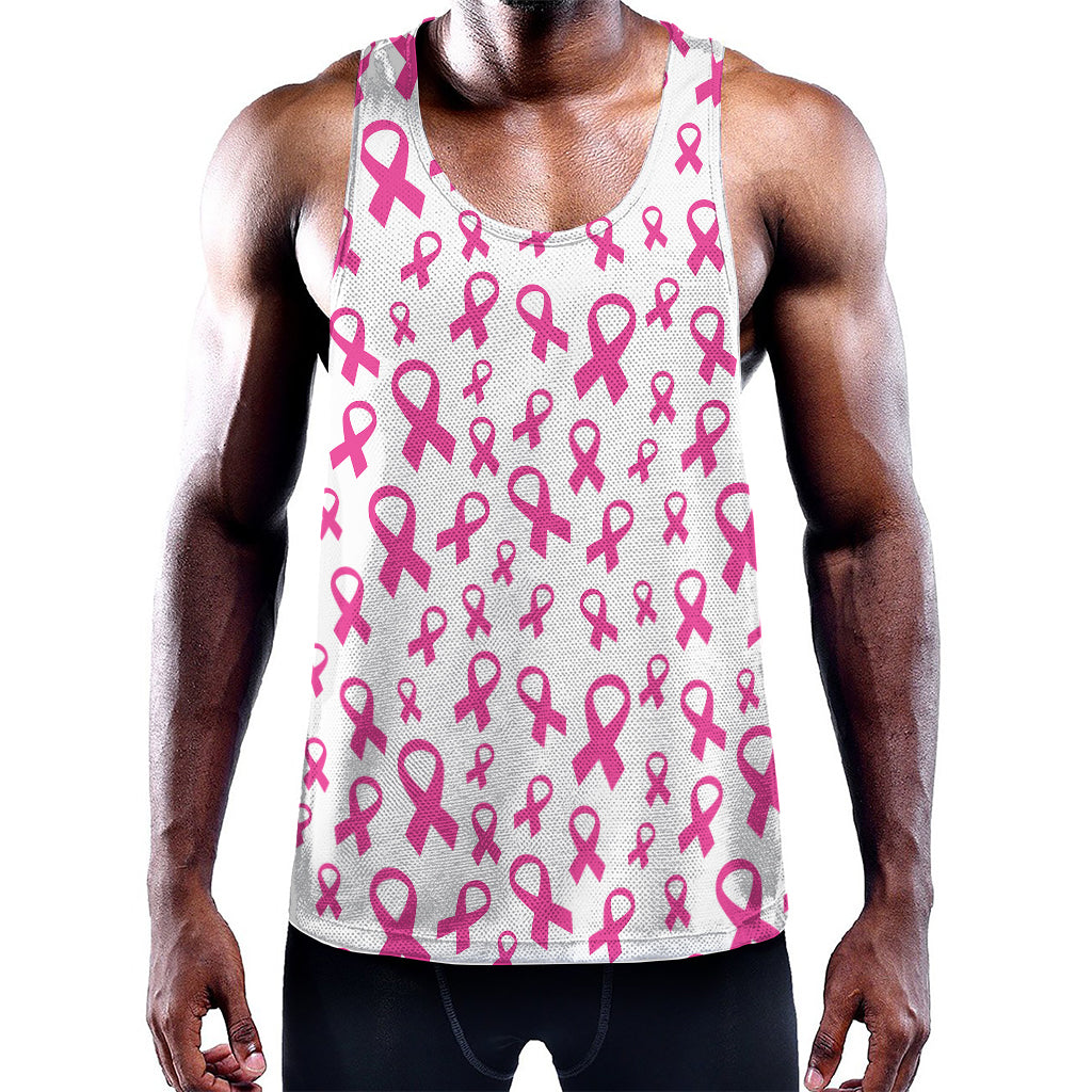 Little Breast Cancer Ribbon Print Training Tank Top