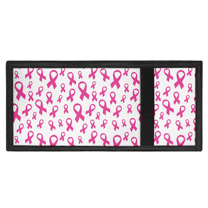 Little Breast Cancer Ribbon Print Trifold Wallet