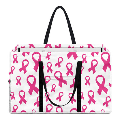 Little Breast Cancer Ribbon Print Utility Tote Bag