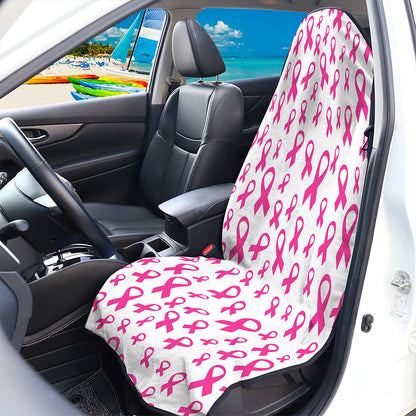 Little Breast Cancer Ribbon Print Waterproof Car Seat Cover