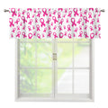 Little Breast Cancer Ribbon Print Window Valance