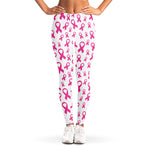 Little Breast Cancer Ribbon Print Women's Leggings