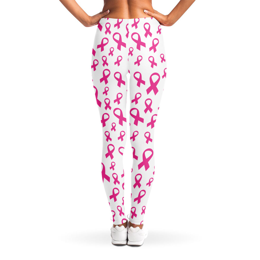 Little Breast Cancer Ribbon Print Women's Leggings