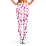 Little Breast Cancer Ribbon Print Women's Leggings