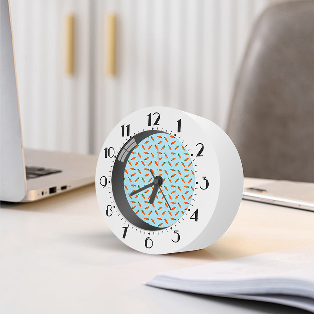 Little Carrot Pattern Print Alarm Clock