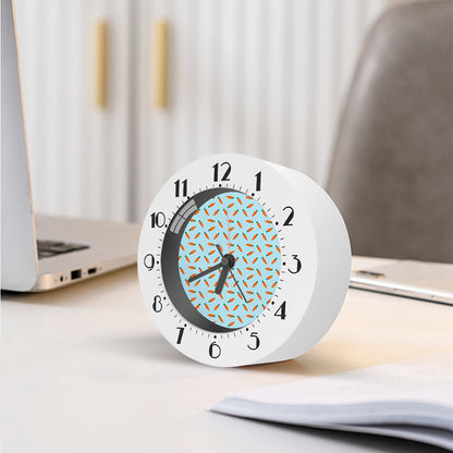 Little Carrot Pattern Print Alarm Clock