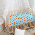 Little Carrot Pattern Print Baby Crib Sheet