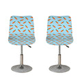 Little Carrot Pattern Print Bar Stool Covers