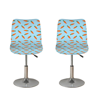Little Carrot Pattern Print Bar Stool Covers