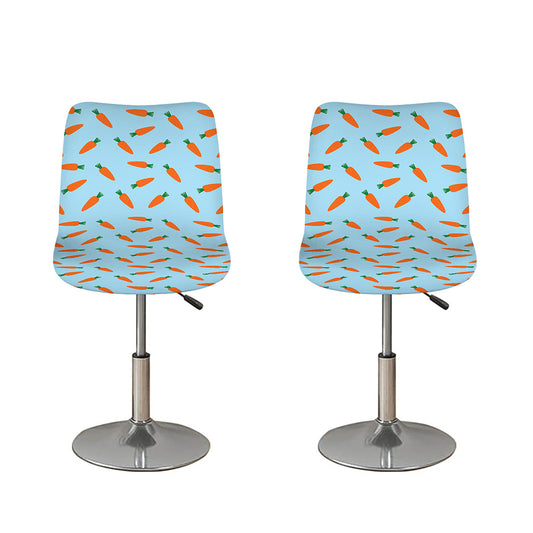 Little Carrot Pattern Print Bar Stool Covers