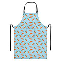 Little Carrot Pattern Print Bib Apron With Pocket