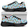 Little Carrot Pattern Print Black Chunky Shoes