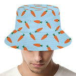 Little Carrot Pattern Print Bucket Hat