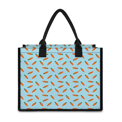 Little Carrot Pattern Print Canvas Tote Bag