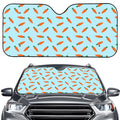 Little Carrot Pattern Print Car Windshield Sun Shade