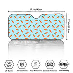 Little Carrot Pattern Print Car Windshield Sun Shade