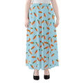Little Carrot Pattern Print Chiffon Maxi Skirt