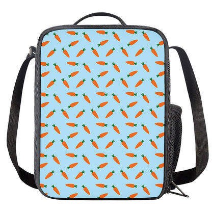 Little Carrot Pattern Print Crossbody Lunch Bag