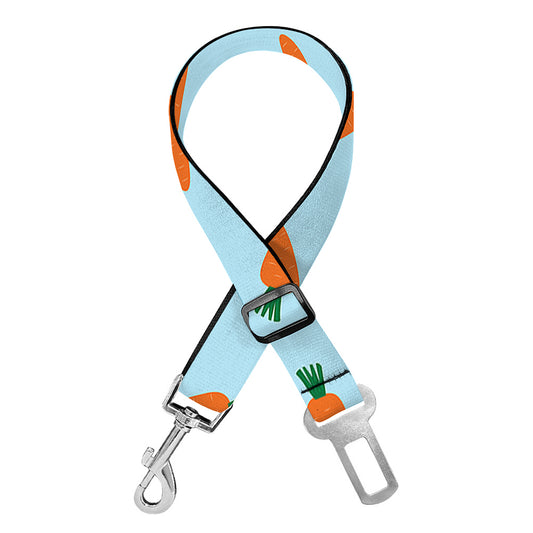 Little Carrot Pattern Print Dog Seat Belt