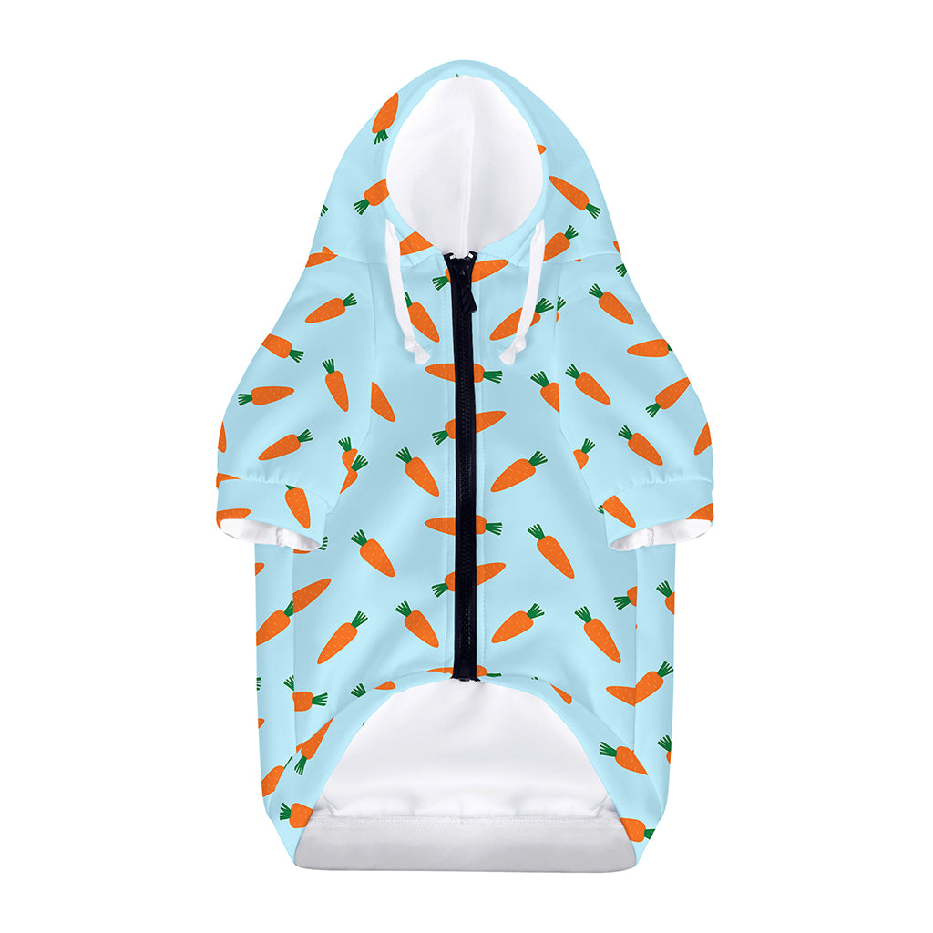 Little Carrot Pattern Print Dog Zip Up Hoodie