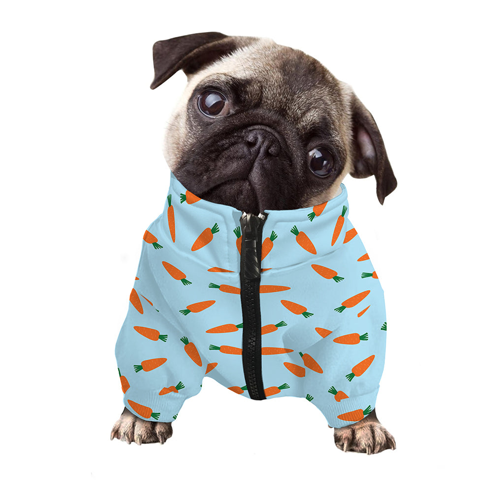 Little Carrot Pattern Print Dog Zip Up Jacket