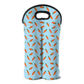 Little Carrot Pattern Print Double Neoprene Wine Tote