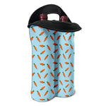 Little Carrot Pattern Print Double Neoprene Wine Tote