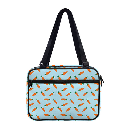 Little Carrot Pattern Print Double Strap Bible Bag