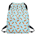 Little Carrot Pattern Print Drawstring Backpack