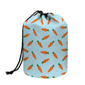 Little Carrot Pattern Print Drawstring Makeup Bag