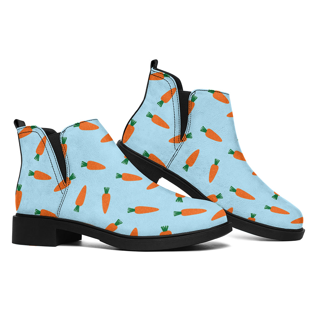 Little Carrot Pattern Print Flat Ankle Boots