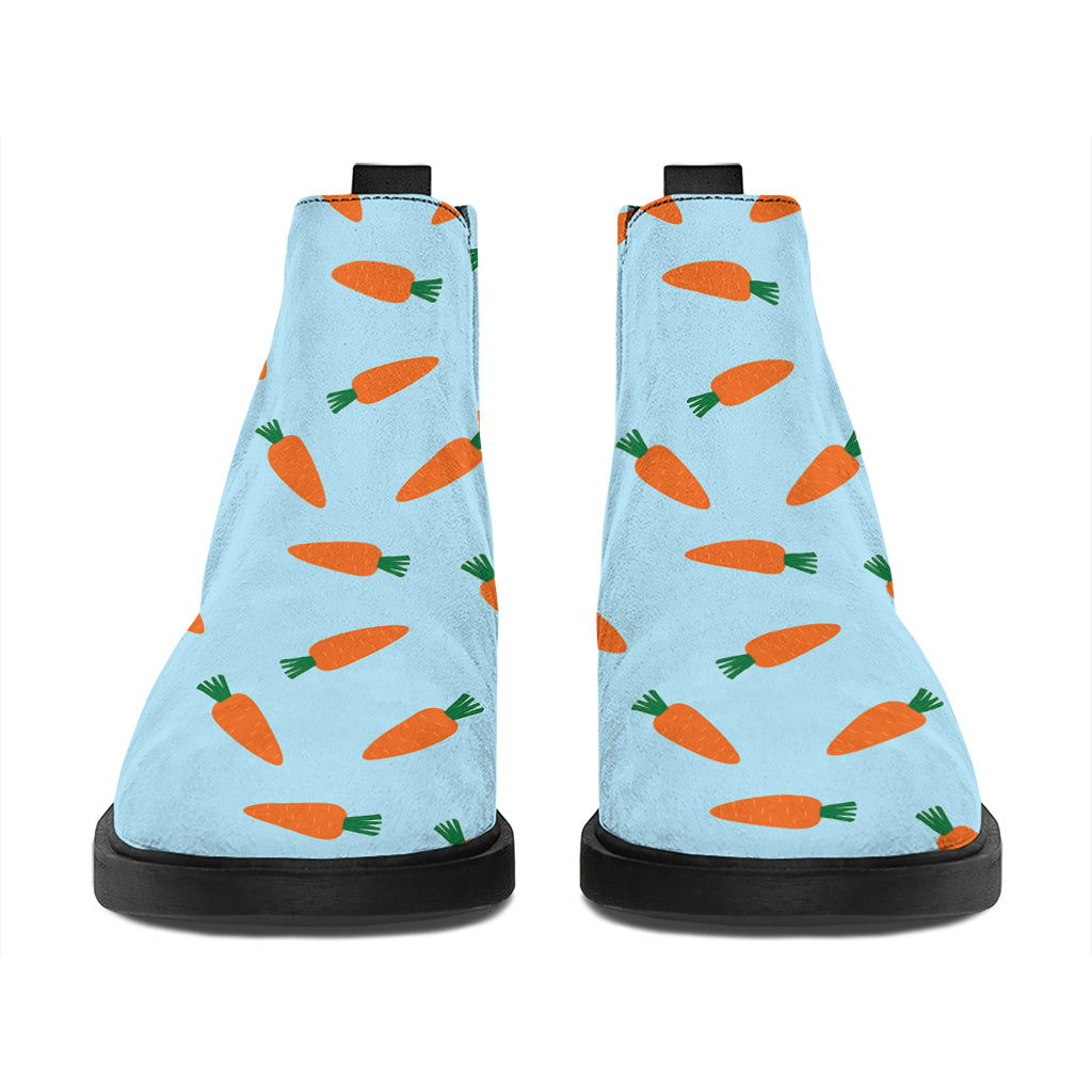 Little Carrot Pattern Print Flat Ankle Boots