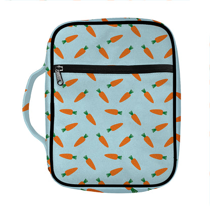 Little Carrot Pattern Print Front Pocket Bible Bag