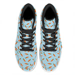 Little Carrot Pattern Print High Top Leather Sneakers