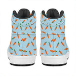 Little Carrot Pattern Print High Top Leather Sneakers