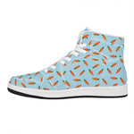 Little Carrot Pattern Print High Top Leather Sneakers