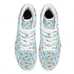 Little Carrot Pattern Print High Top Leather Sneakers