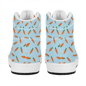 Little Carrot Pattern Print High Top Leather Sneakers