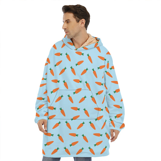 Little Carrot Pattern Print Hoodie Blanket
