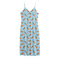 Little Carrot Pattern Print Jersey Midi Cami Dress