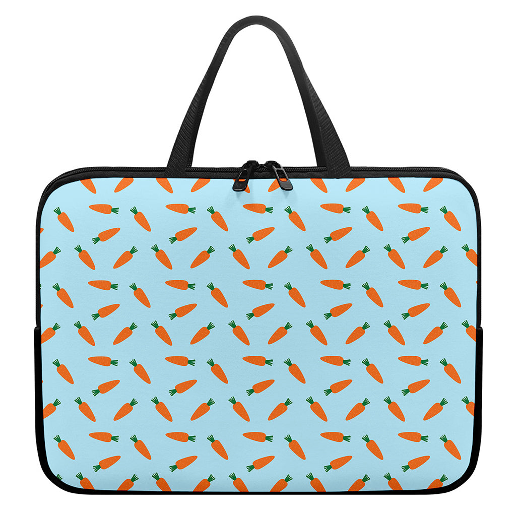 Little Carrot Pattern Print Laptop Sleeve With Handle
