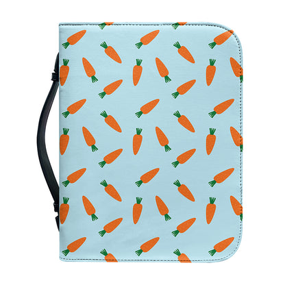 Little Carrot Pattern Print Leather Bible Cover