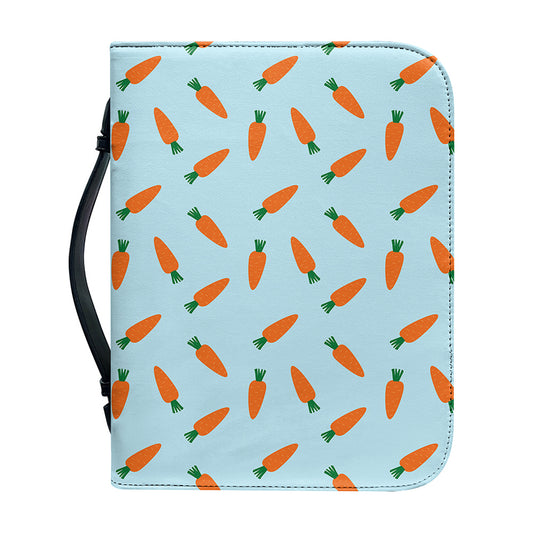 Little Carrot Pattern Print Leather Bible Cover