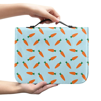 Little Carrot Pattern Print Leather Bible Cover