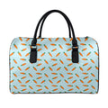 Little Carrot Pattern Print Leather Duffel Bag