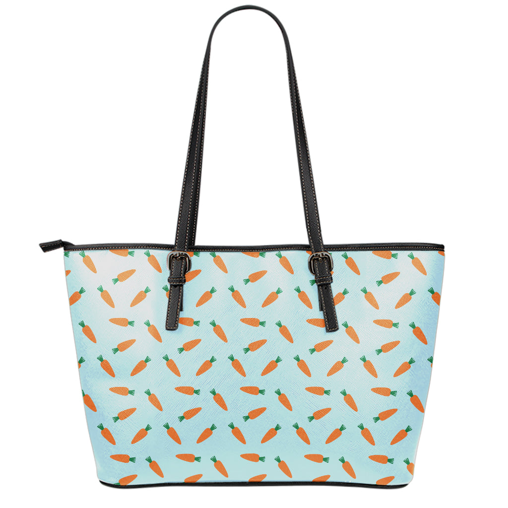 Little Carrot Pattern Print Leather Tote Bag