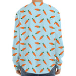 Little Carrot Pattern Print Long Sleeve Baseball Jersey