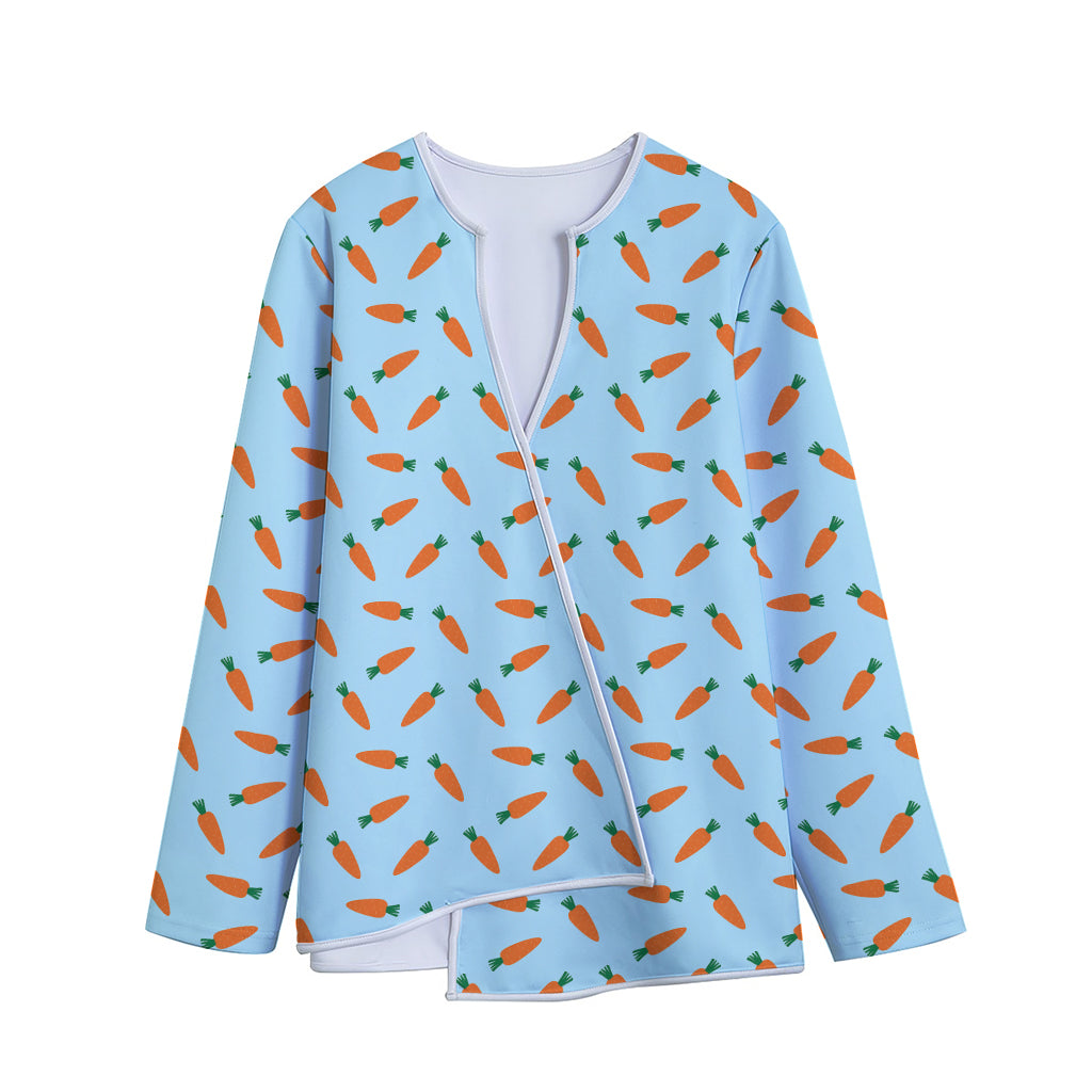 Little Carrot Pattern Print Long Sleeve Short Coat