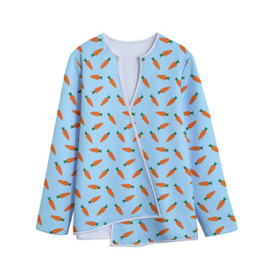 Little Carrot Pattern Print Long Sleeve Short Coat